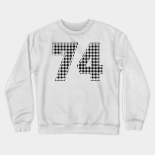 Plaid Number - 74 - Dark Crewneck Sweatshirt